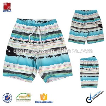 sea and dolphin print fabric boy beach shorts