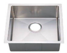 Square single bowl stainless steel handmade kitchen sink