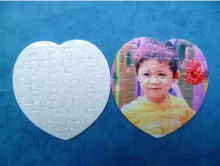 sublimation heat transfer heart shape paper jigsaw