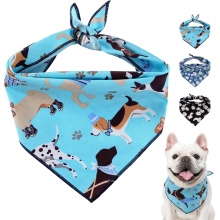 Wholesale Custom Cotton Printing Washable Pet Dog Bandanas & Triangle Bandanas
