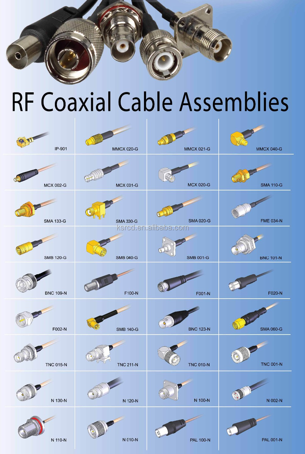 Cheap Custom PVC Of SMA Connector RF Cable Assembly Cable/Coaxial Cable.