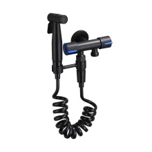 Black Hand-held Wall-mounted Toilet Bidet Sprayer Attachment with Hose - 304 Stainless Steel
