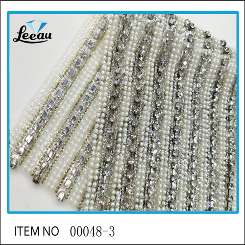 Demir Kristal Trim Rhinestone Zinciri Levha