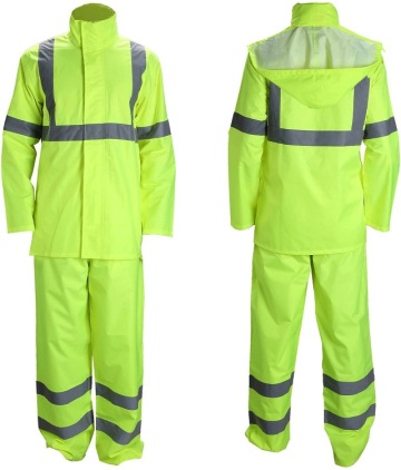 Wholesale High Visibility Waterproof Work Jacket Rain Coat