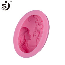 Hot Selling Decorative Soap Making Molds 3d Embossing Fairy Silicone Soap Molds