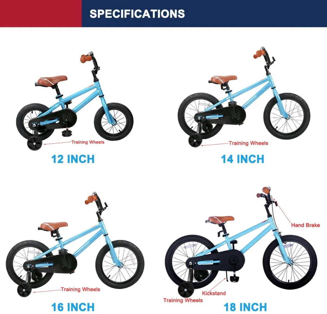 2020 New Kids Bike with Training Wheels for 16 Inch Bike