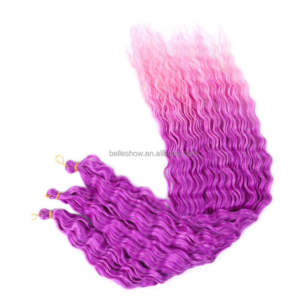 Hot sell Hair 30Inch 100G  synthetic deep wave twist hair extension wavy deep curly braids crochet hair deep twist