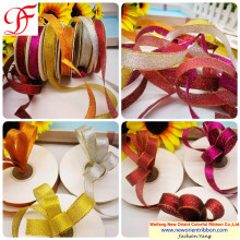Color Metallic Ribbon with Metallic for Gifts, Garments, Holiday Decoration From China Big Factory