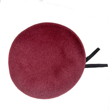 Customizable Warm Winter Wool Beret with Genuine Leather Trim - AVATAR Factory