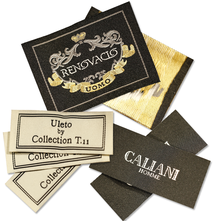 Custom brand name logo woven soft main clothes labels