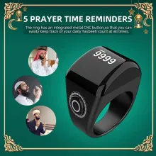 Smart Islamic Prayer Ring with Digital OLED Counter