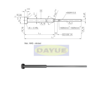 Pin expulsor de canal tipo DIN 1530-ISO 8694