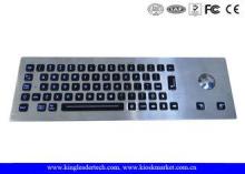 Waterproof Kiosk Illuminated Metal Keyboard With Trackball
