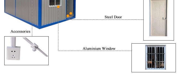 One-Story Prefab Pre-Build Manufacture 40ft Container Homes Made In China