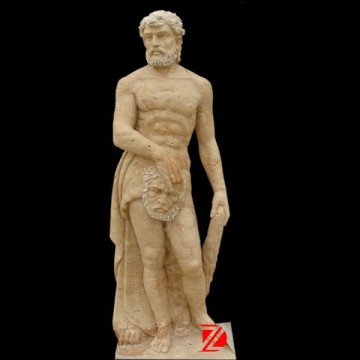 Travertine statue carving