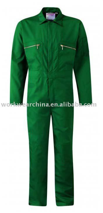 Green cotton workwear Coverall