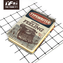 Custom retro exotic style metal cover notebook