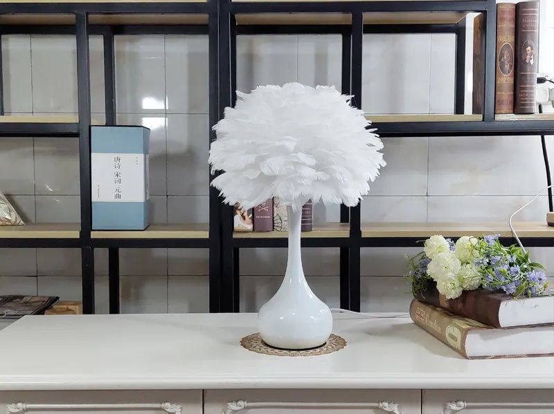 Feather Desk Lamp, Nordic Ins, Warm Decoration, DIY