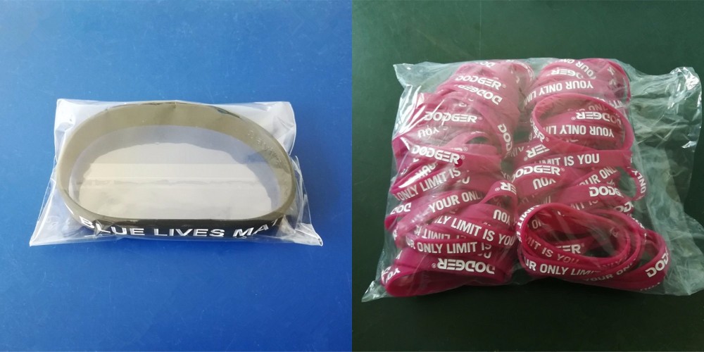 Custom logo transparent silicone bracelets silicone wristbands