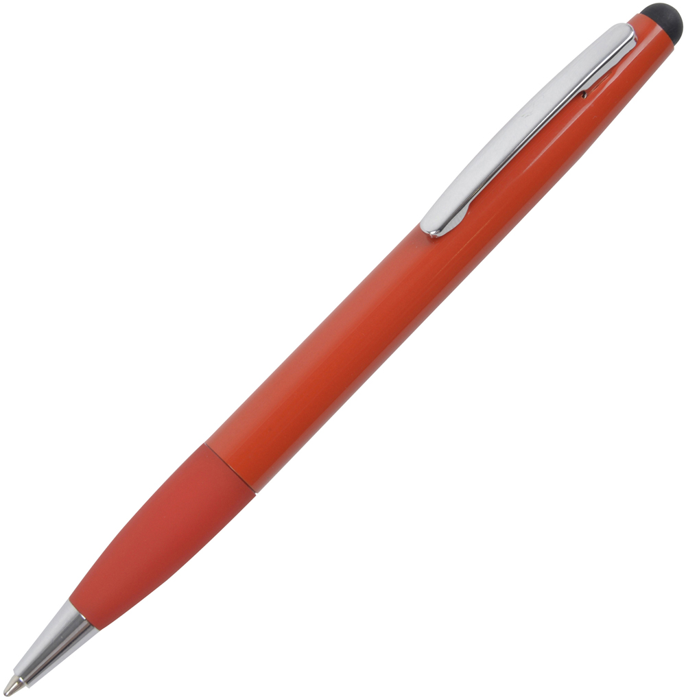 red barrel pen with soft grip