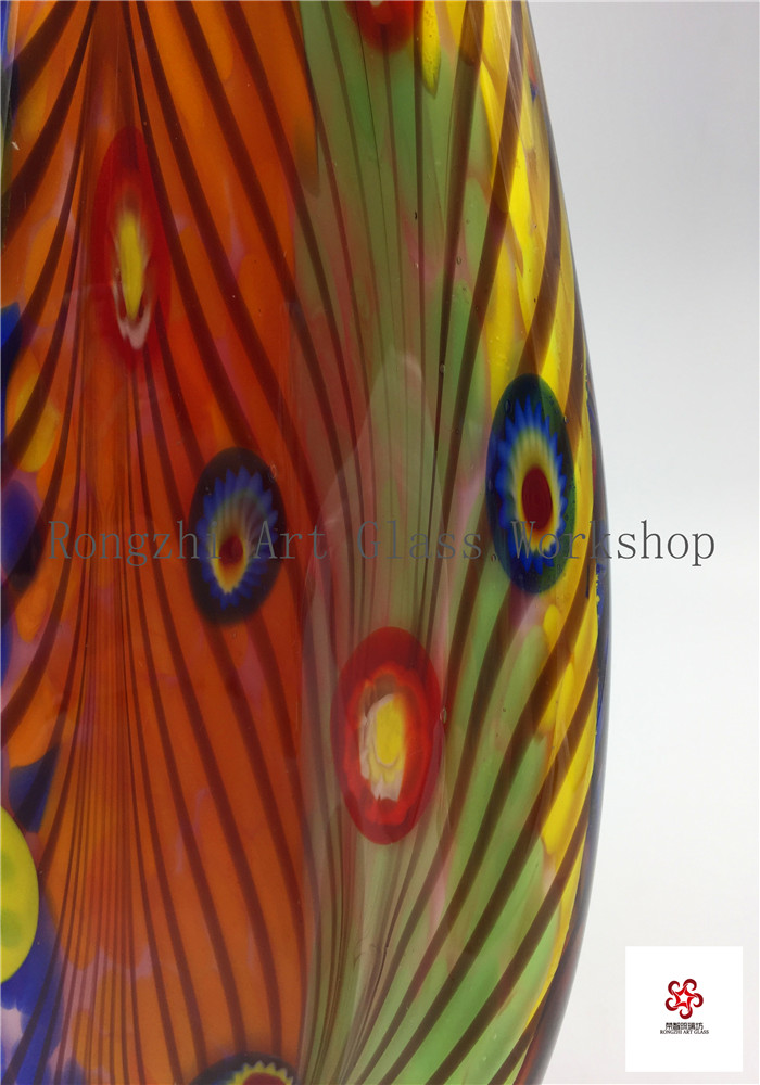  colored glass vase