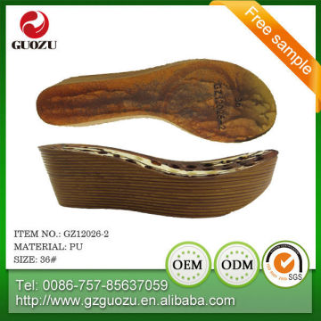 wholesale women leisure wedge wood-like shoe tpr outsole