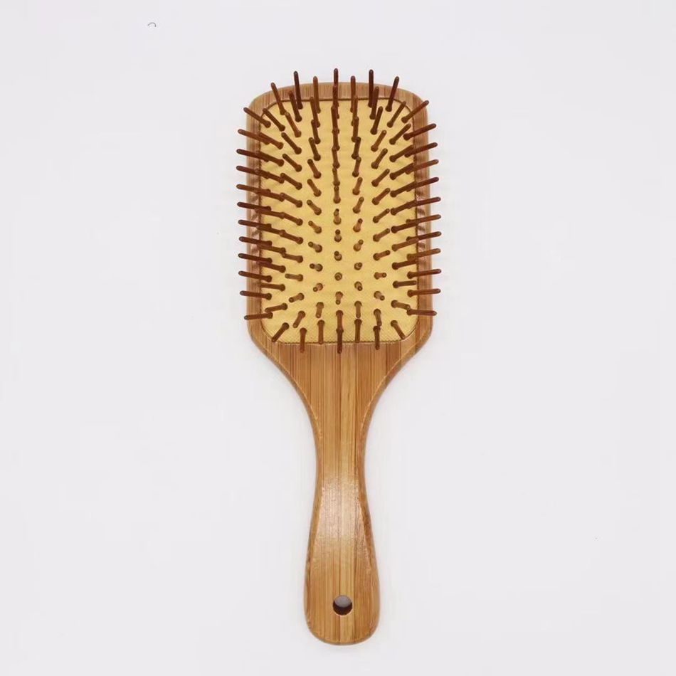 Hot-selling Custom Logo Eco-friendly Massage Bamboo Paddle Cushion Hair Brush