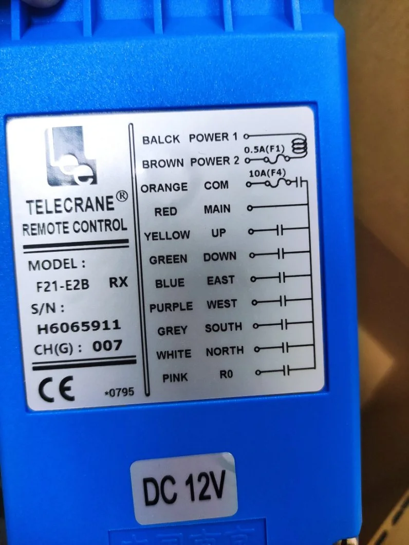 Overhead Crane Universal Radio Waves Capacitive Remote Controller