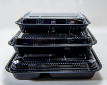 Plastic bento box for takeout