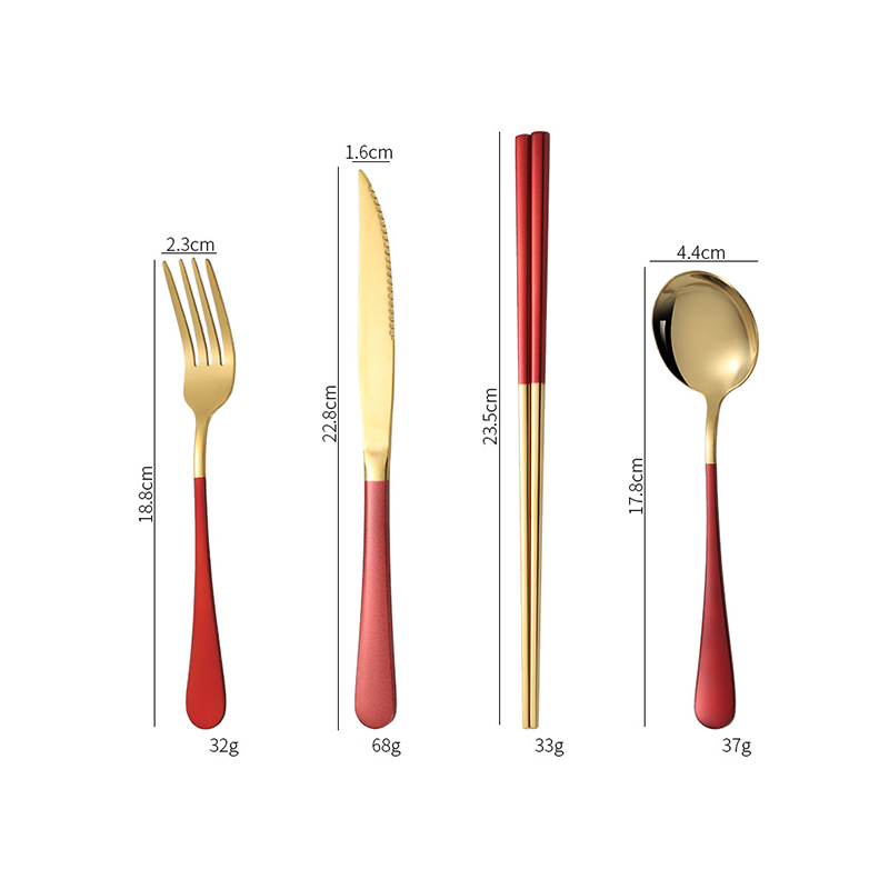 Modern Flatware Cutlery Set Healthy Kitchen Utensil Set Stainless Steel Knife Fork Spoon Set