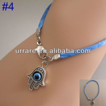 Evil Eye Hand Charm Kabbalah String Bracelets