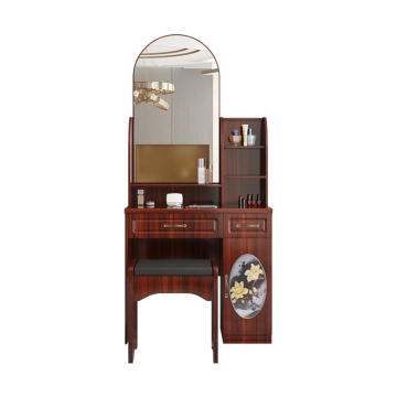 Customized Classic Dressing Table with Mirror and Stool