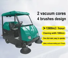 15000m2 Per Hour Commercial Floor Sweeper Ride-on Scrubber Ride-on Sweeper