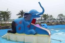 Outdoor Family Entertainment Small Elephant Slide, Fibergla