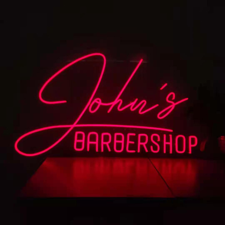 Drop Shipping Customized Acrylic Neon Led Light Sign Electronic Advertising Sign for Barber Shop Decoration