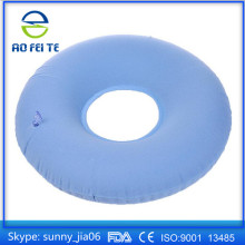 easy-collection blue portable inflatable donut ring cushion,inflatable seat cushion for long journey