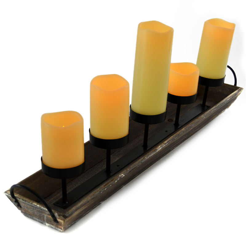 Big Wrought Iron Pillar Candle Holders