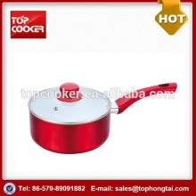 Eco-friendly Aluminum Press Metallic Painting Deep Saucepan