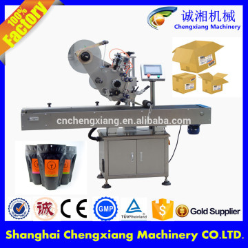 Good quality inline flat labeling machine,bag or carton labeling machine