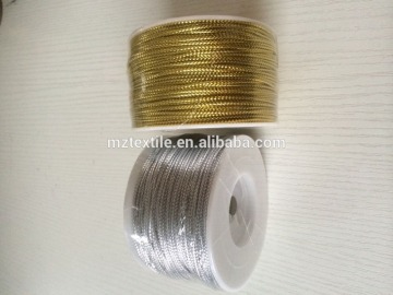 Gold and silver metallic cord without elastic