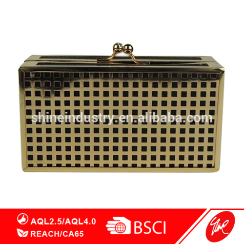 Metal Frame Mesh Clutch Evening Bag