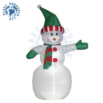 Christmas Decoration Inflatable Snowmen Green Hat