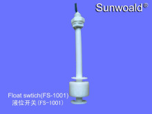 Vertical level measuring float switch