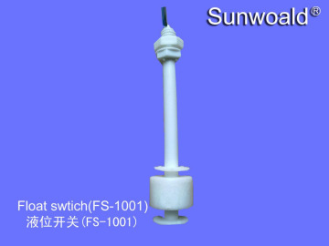 Vertical level measuring float switch