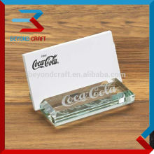 engraved crystal table job card holder