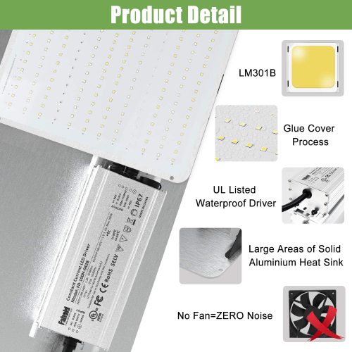 Bảng lượng tử Phlizon LED Grow Light Home depot