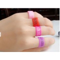 Wunderbare Farbe Silikon Fingerring gedruckt Hochzeit Ringe