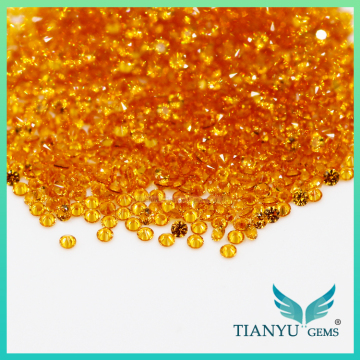 Wholesale Loose Synthetic gems #A2378 Round Brilliant Cut Nano Sital Citrine Gemstone