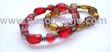 crystal glass bead bracelet