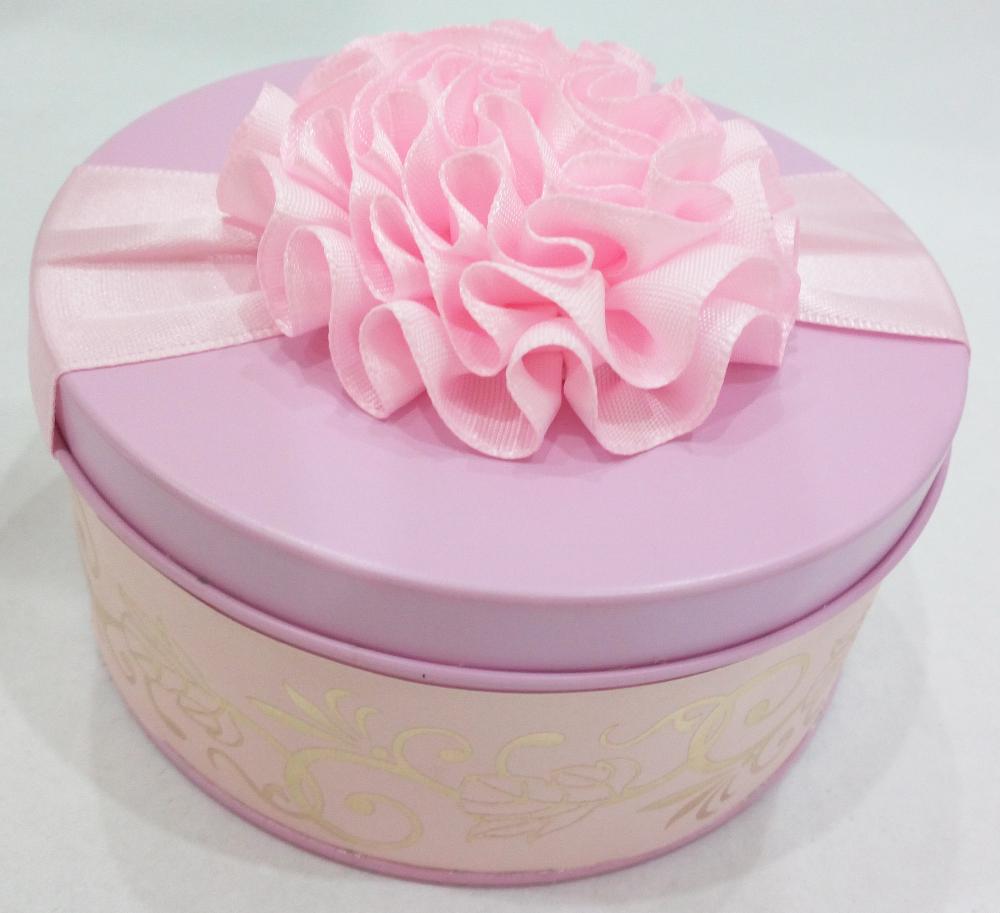 Pink Color Wedding Candy Tin